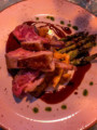 Lamb cutlets with asparagus and apricots main portion